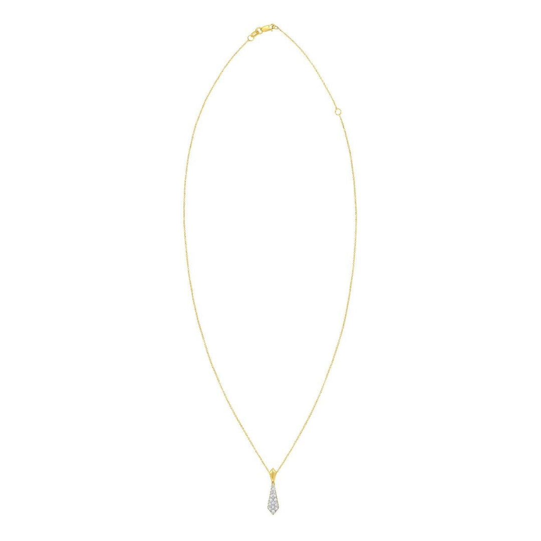 14K Diamond Necktie Necklace, view 3