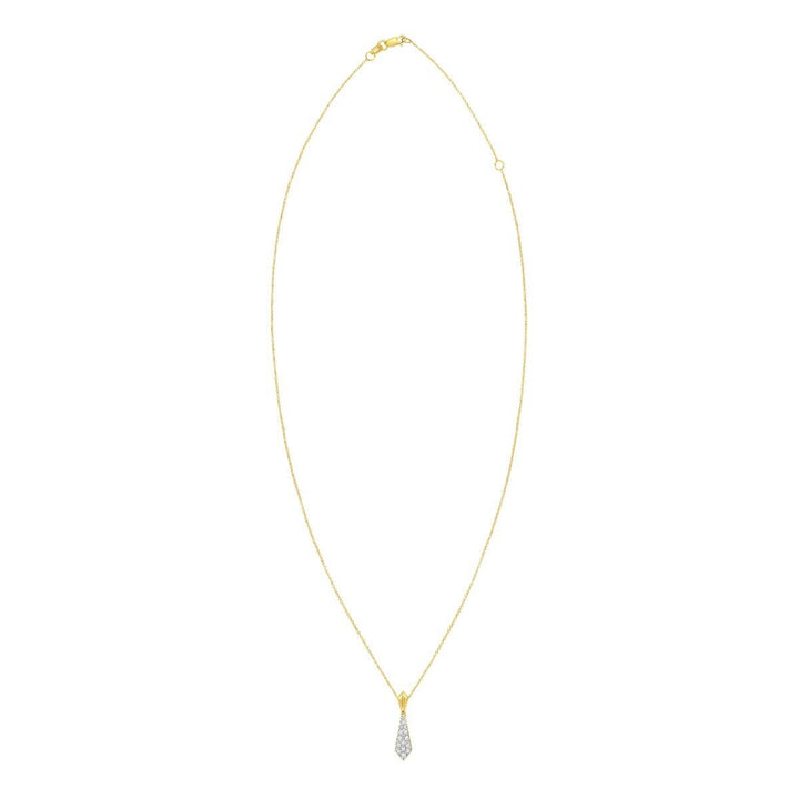 14K Diamond Necktie Necklace, view 3