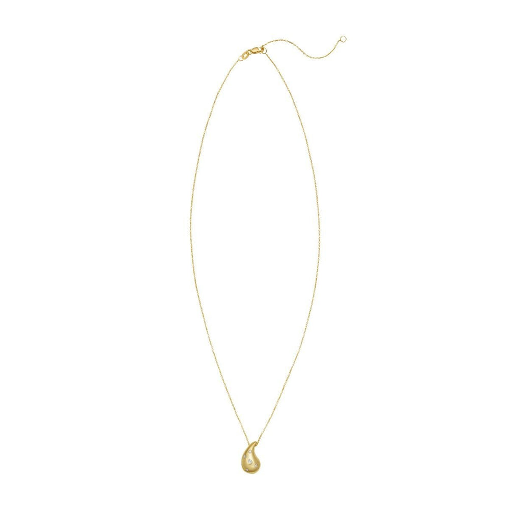 14K Diamond Raindrop Necklace, view 2