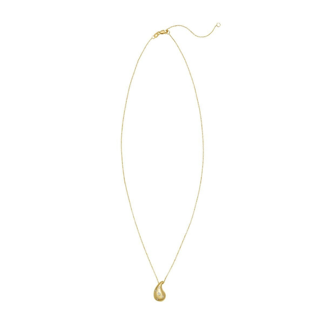 14K Diamond Raindrop Necklace, view 2
