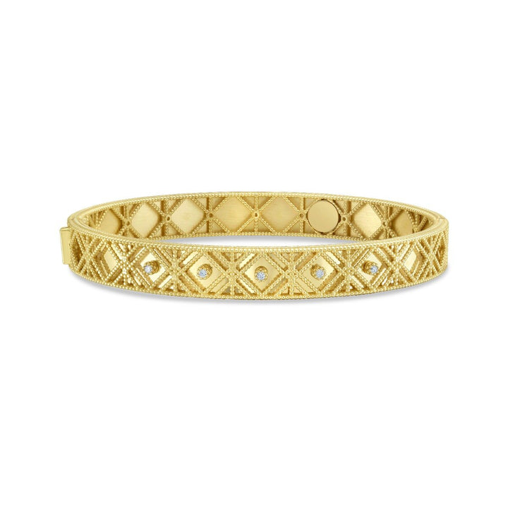 14K Diamond Vannèrie Bracelet, front view