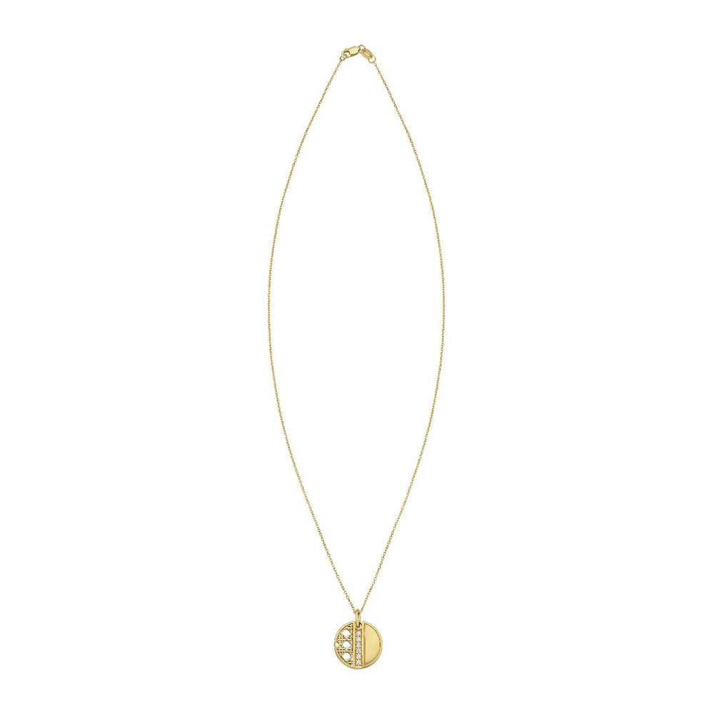14K Diamond Vannèrie Coin Pendant, view 2