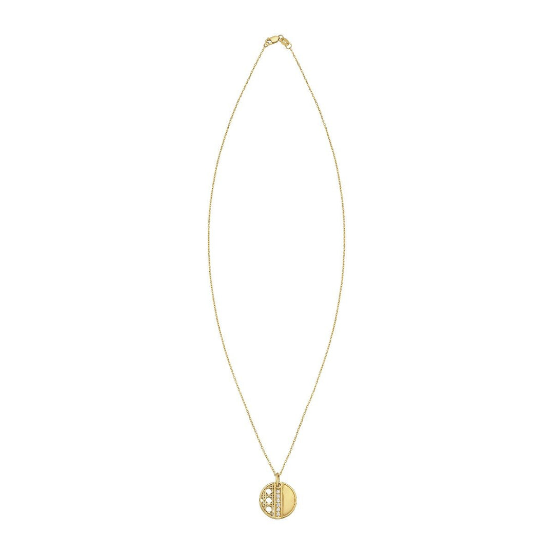 14K Diamond Vannèrie Coin Pendant, view 2