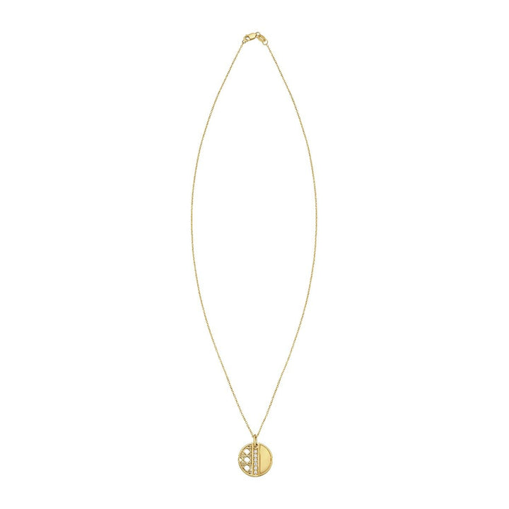 14K Diamond Vannèrie Coin Pendant, view 2