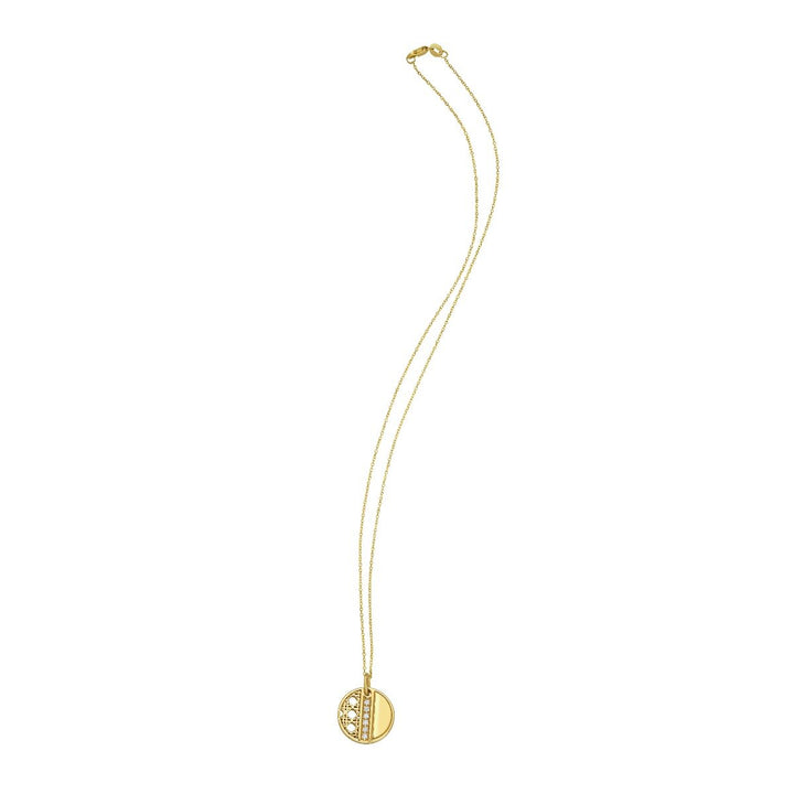 14K Diamond Vannèrie Coin Pendant, view 3