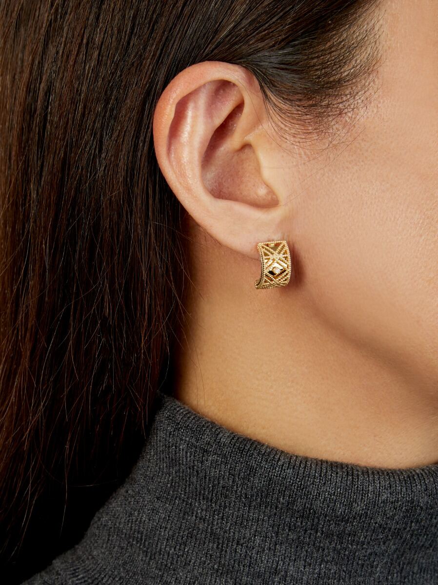 14K Diamond Vannèrie Earrings, view 4