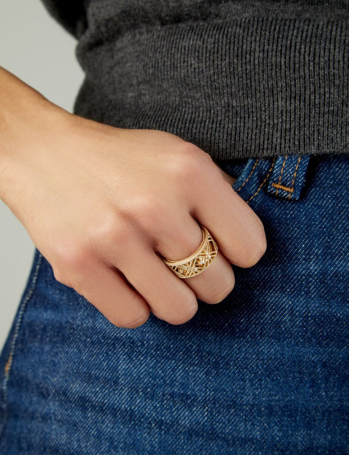 14K Diamond Vannèrie Ring, view 2