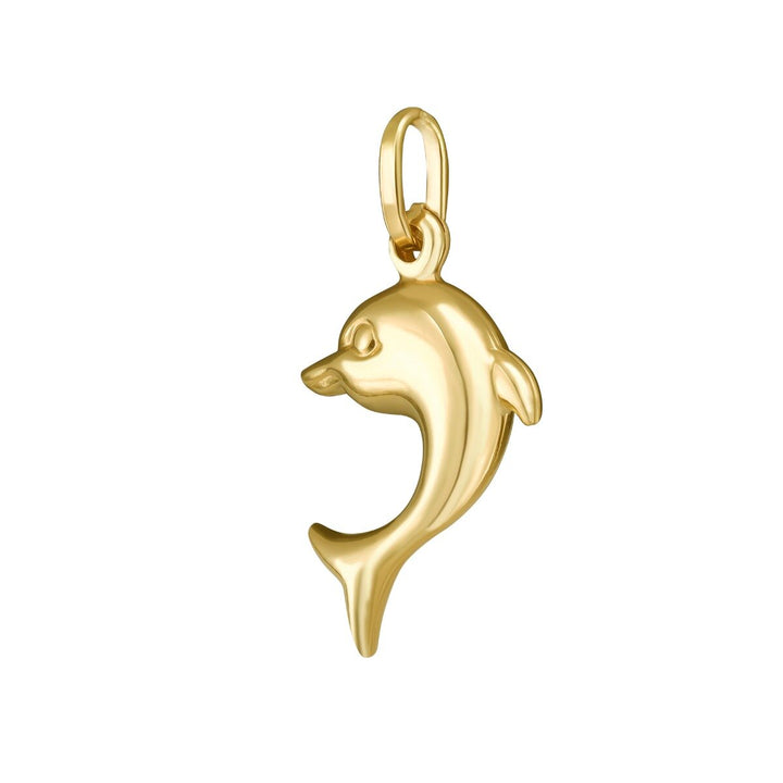 14K Dolphin Charm, view 2