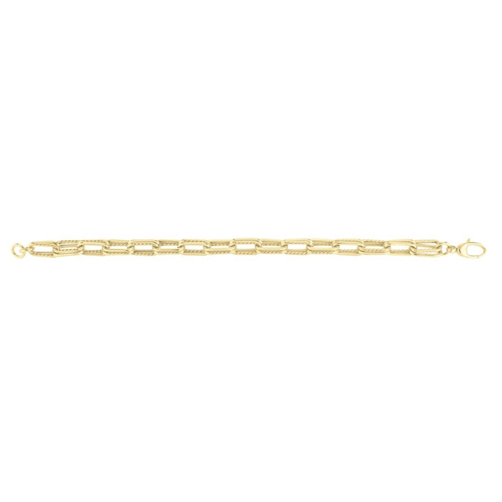 14K Double Paperclip Bracelet, view 2