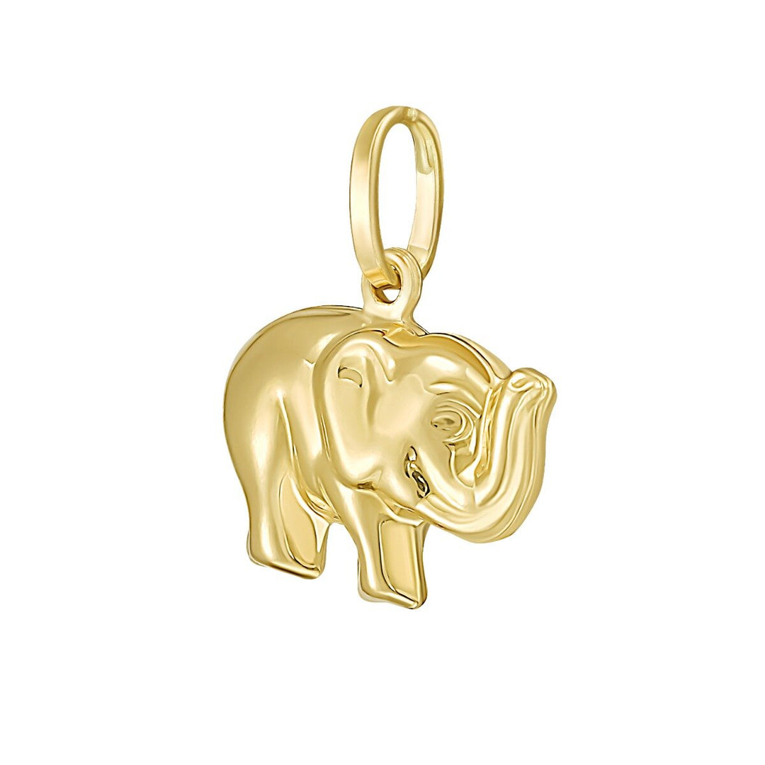 14K Elephant Charm, view 2