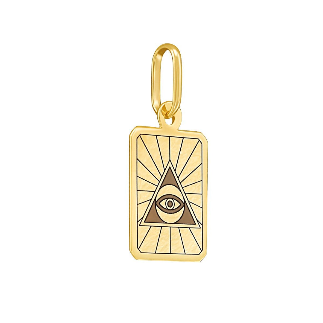 14K Eye Of Providence Tarot Charm, view 2