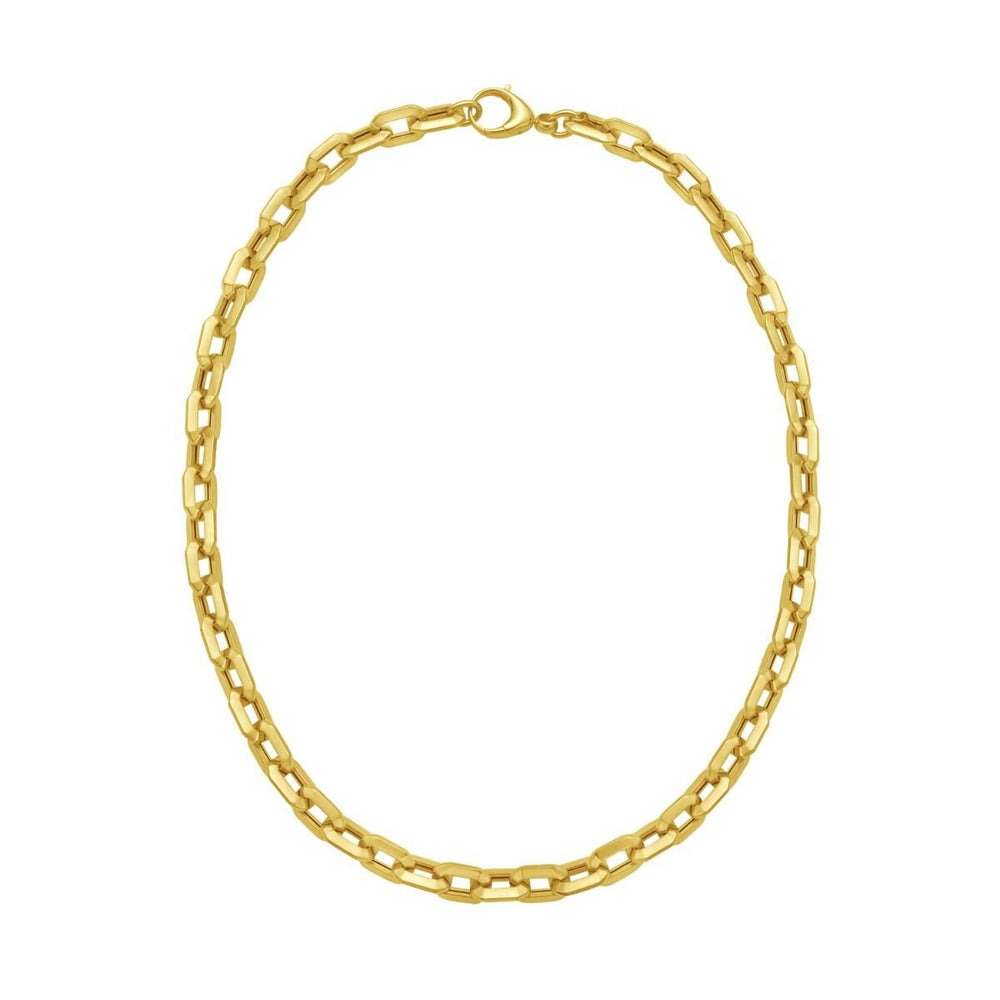 14K Faceted Octagonal Link Chain, view 2