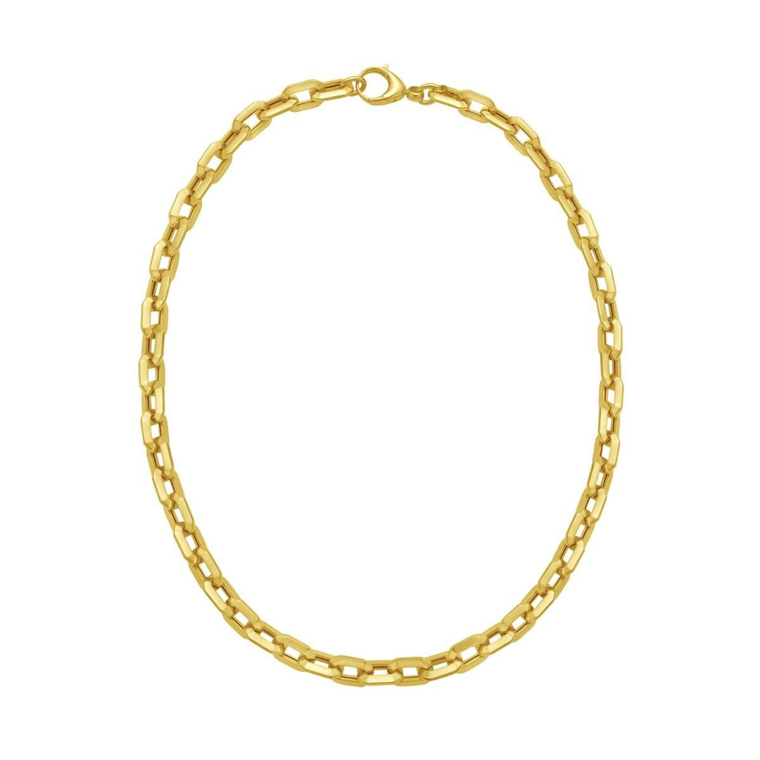 14K Faceted Octagonal Link Chain, view 2