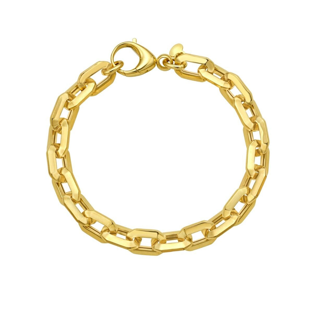 14K Faceted Octagonal Link Chain, view 3