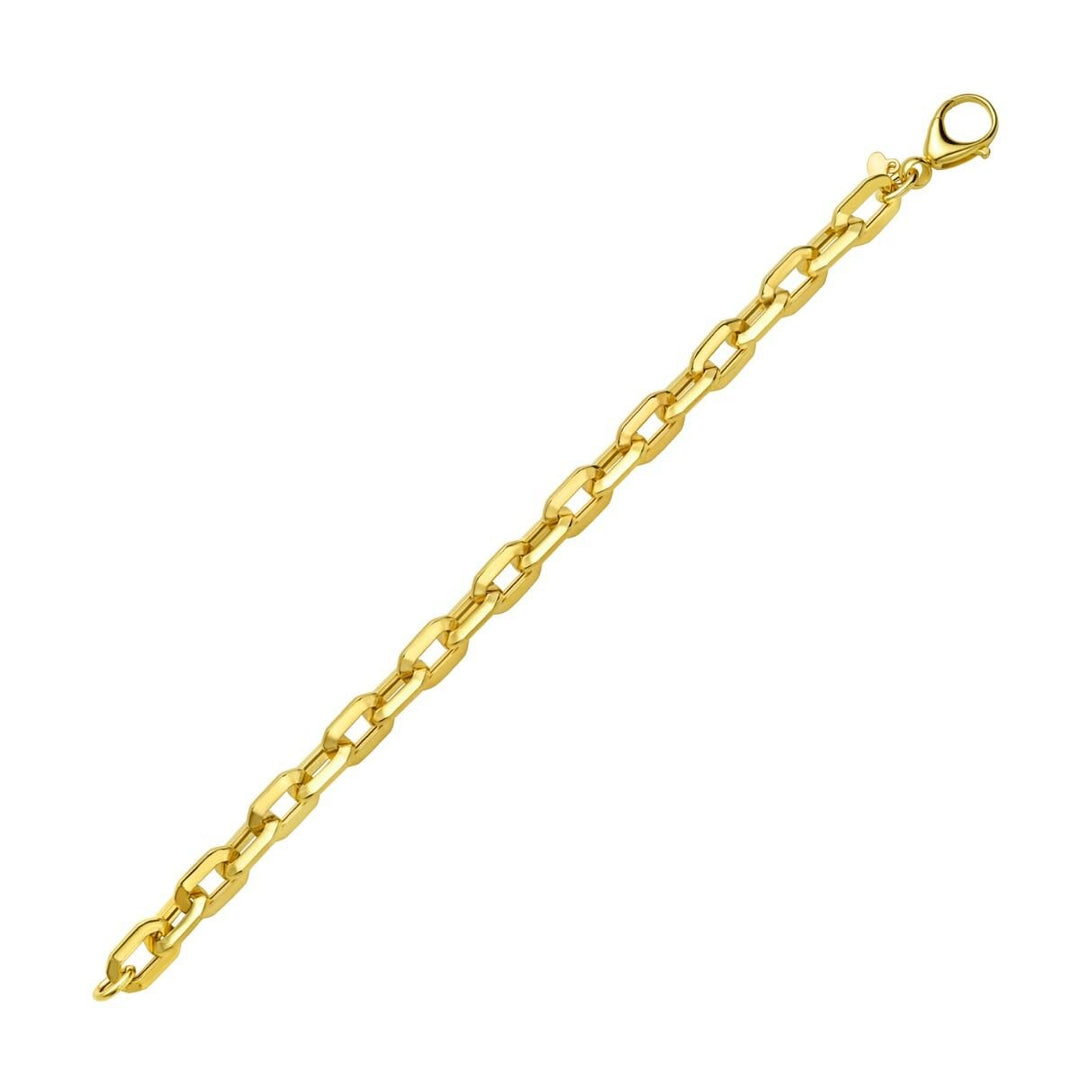 14K Faceted Octagonal Link Chain, view 4