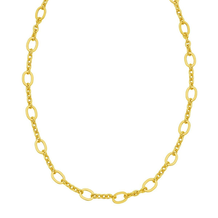 14K Five &amp; One Oval Link Chain, front view