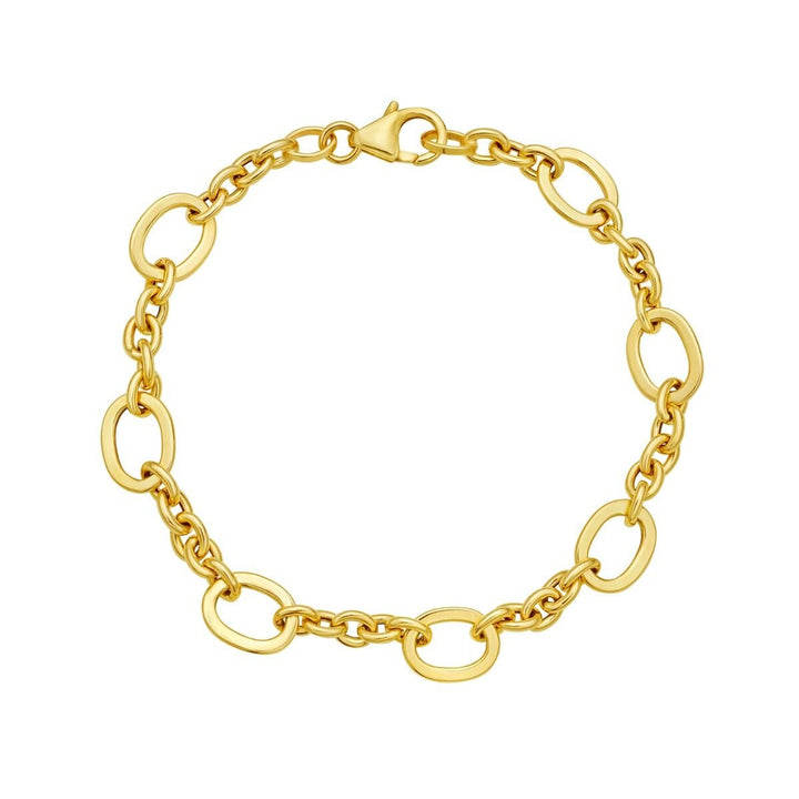 14K Five &amp; One Oval Link Chain, view 3
