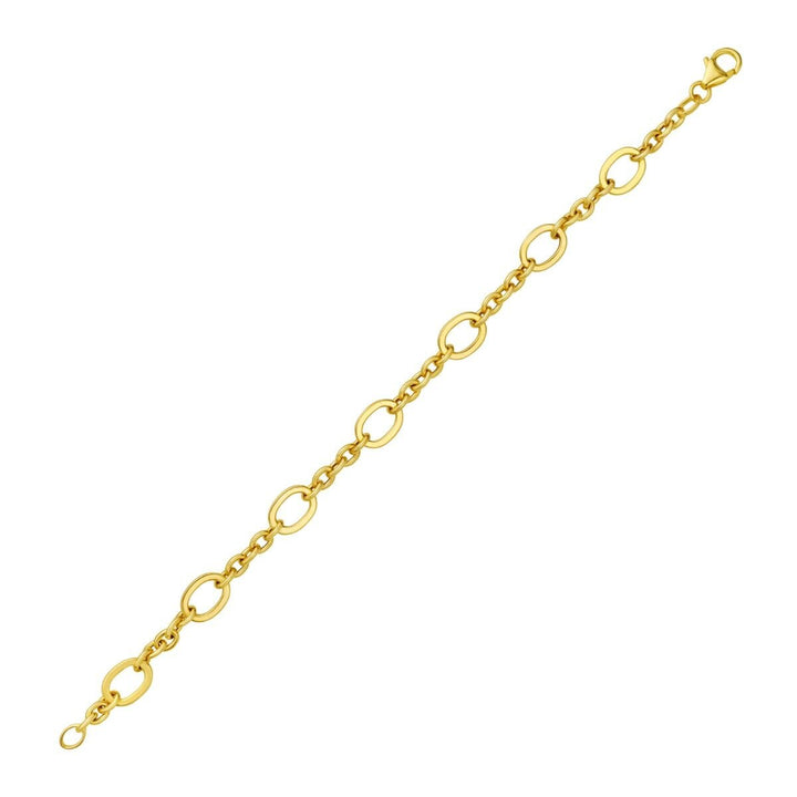 14K Five &amp; One Oval Link Chain, view 4