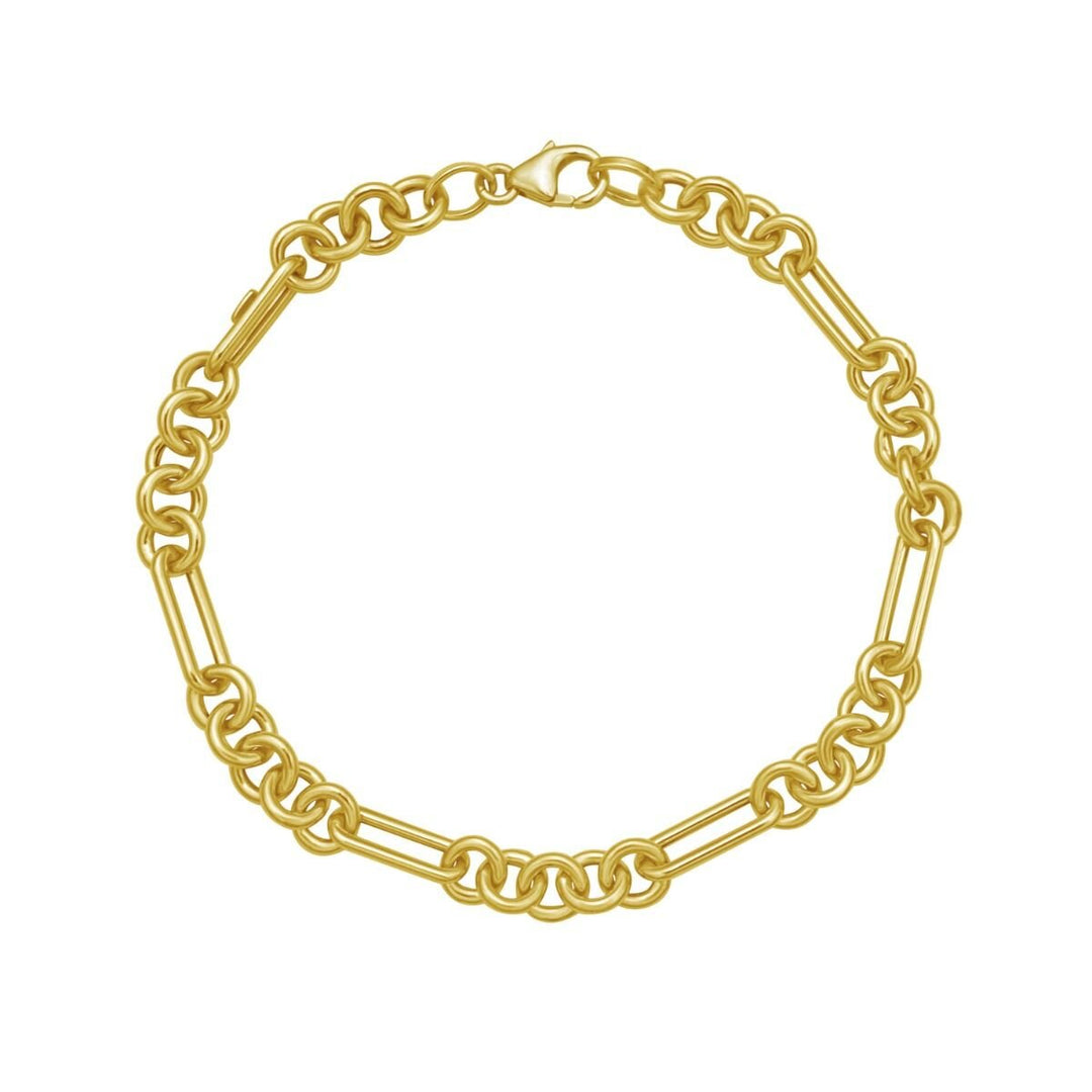 14K Five &amp; One Paperclip Link Chain, view 3