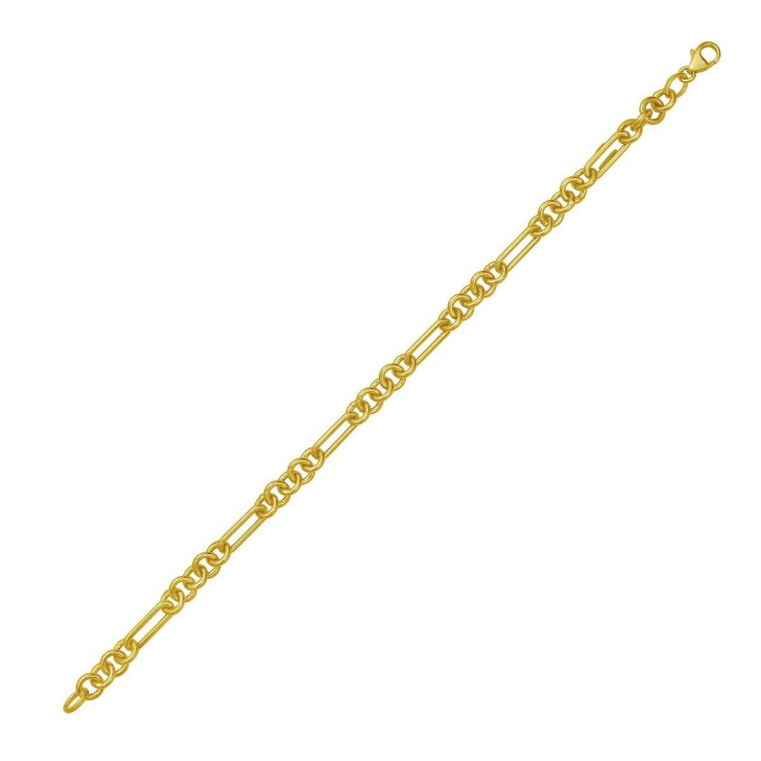 14K Five &amp; One Paperclip Link Chain, view 4