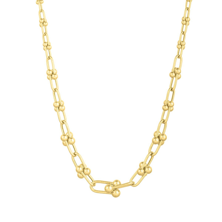 14K Graduated Jax Link Necklace, front view