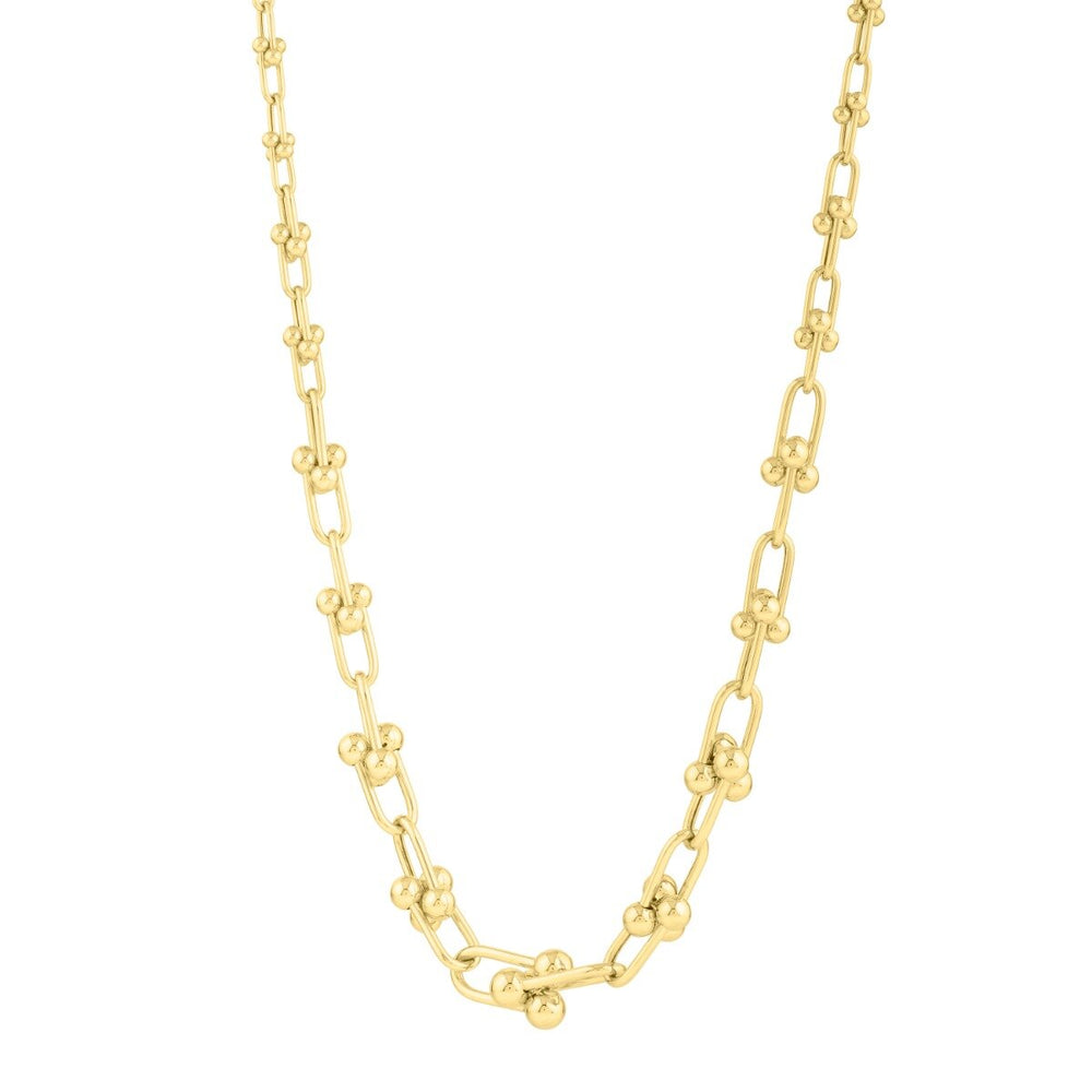 14K Graduated Jax Link Necklace, view 2