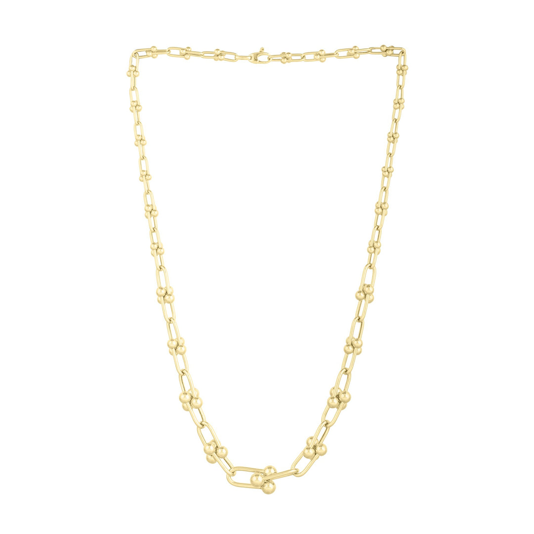 14K Graduated Jax Link Necklace, view 3