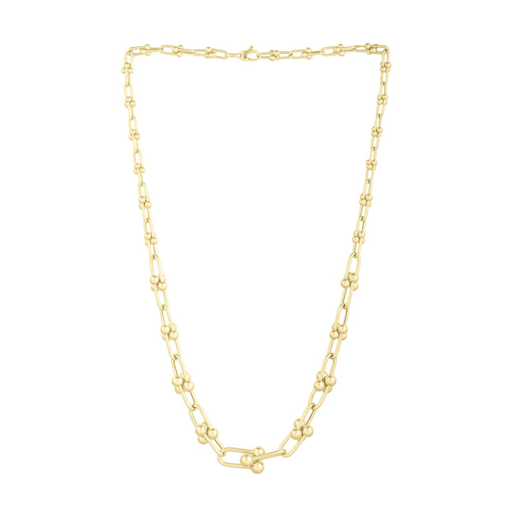 14K Graduated Jax Link Necklace, view 3