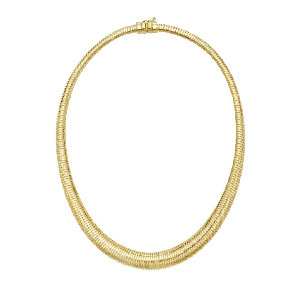 14K Graduated Tubogas Necklace, view 2