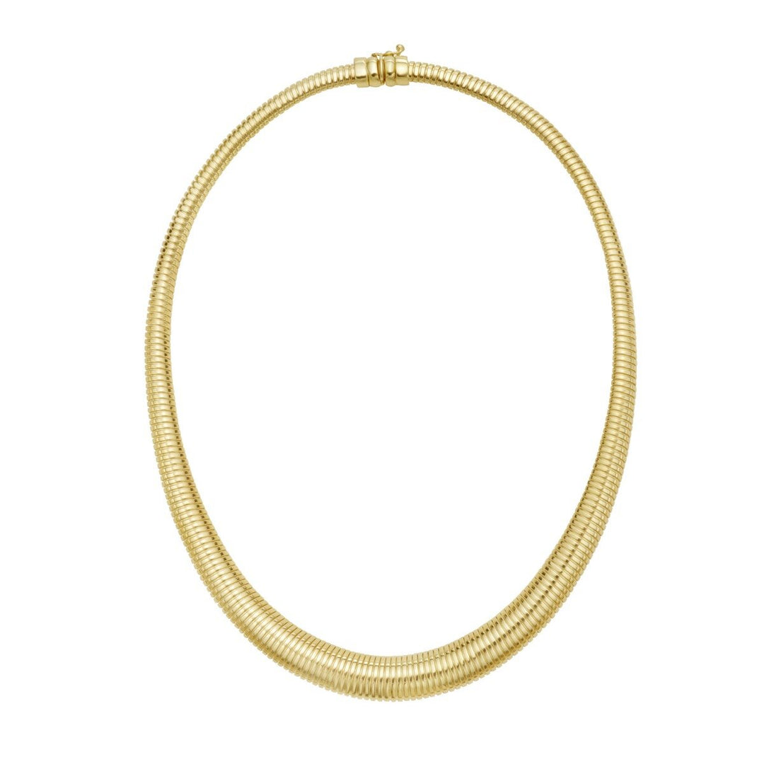 14K Graduated Tubogas Necklace, view 2