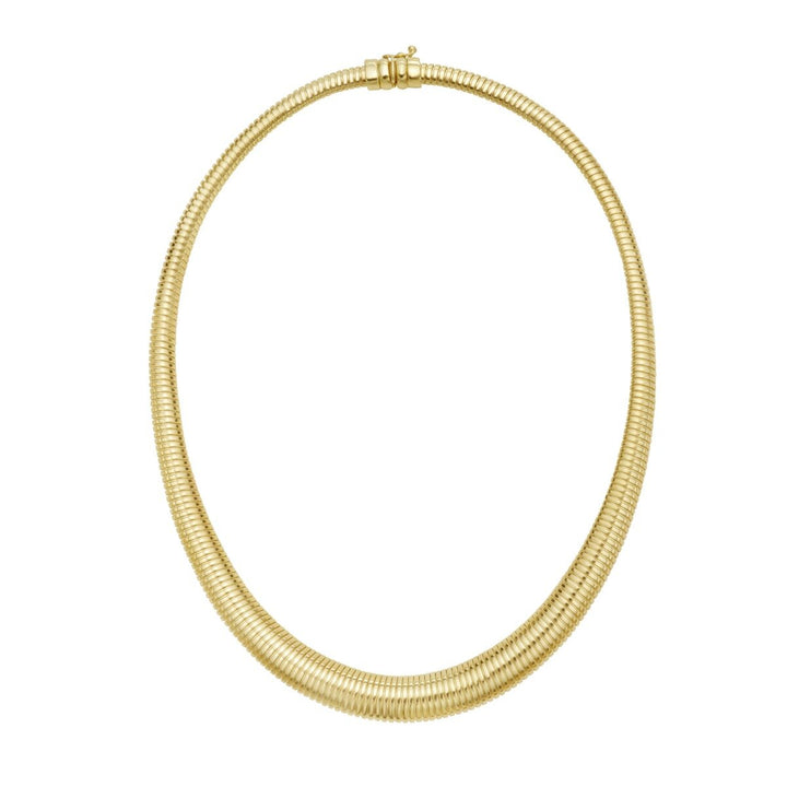 14K Graduated Tubogas Necklace, view 2