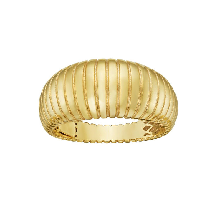 14K Graduated Tubogas Ring, front view