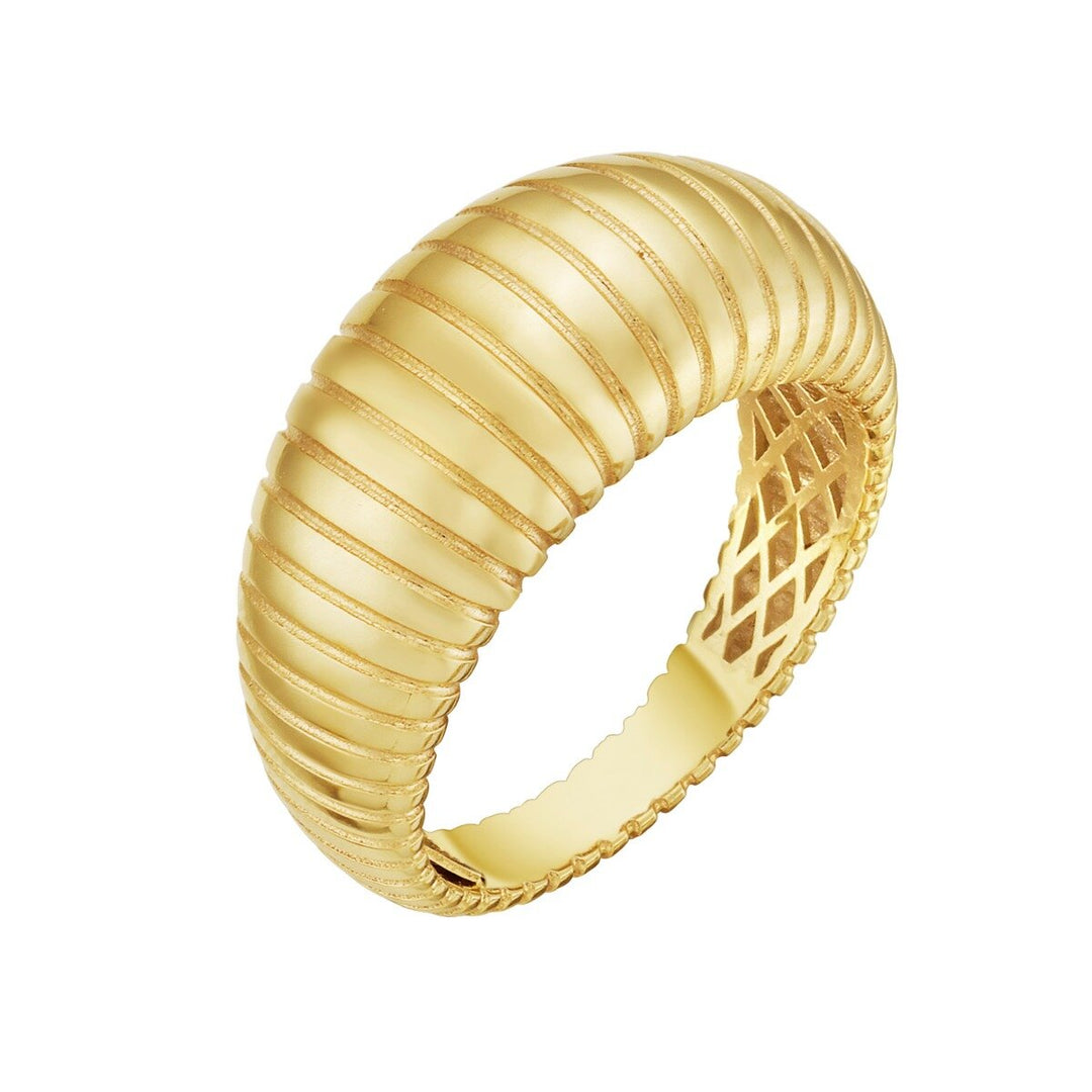 14K Graduated Tubogas Ring, view 2