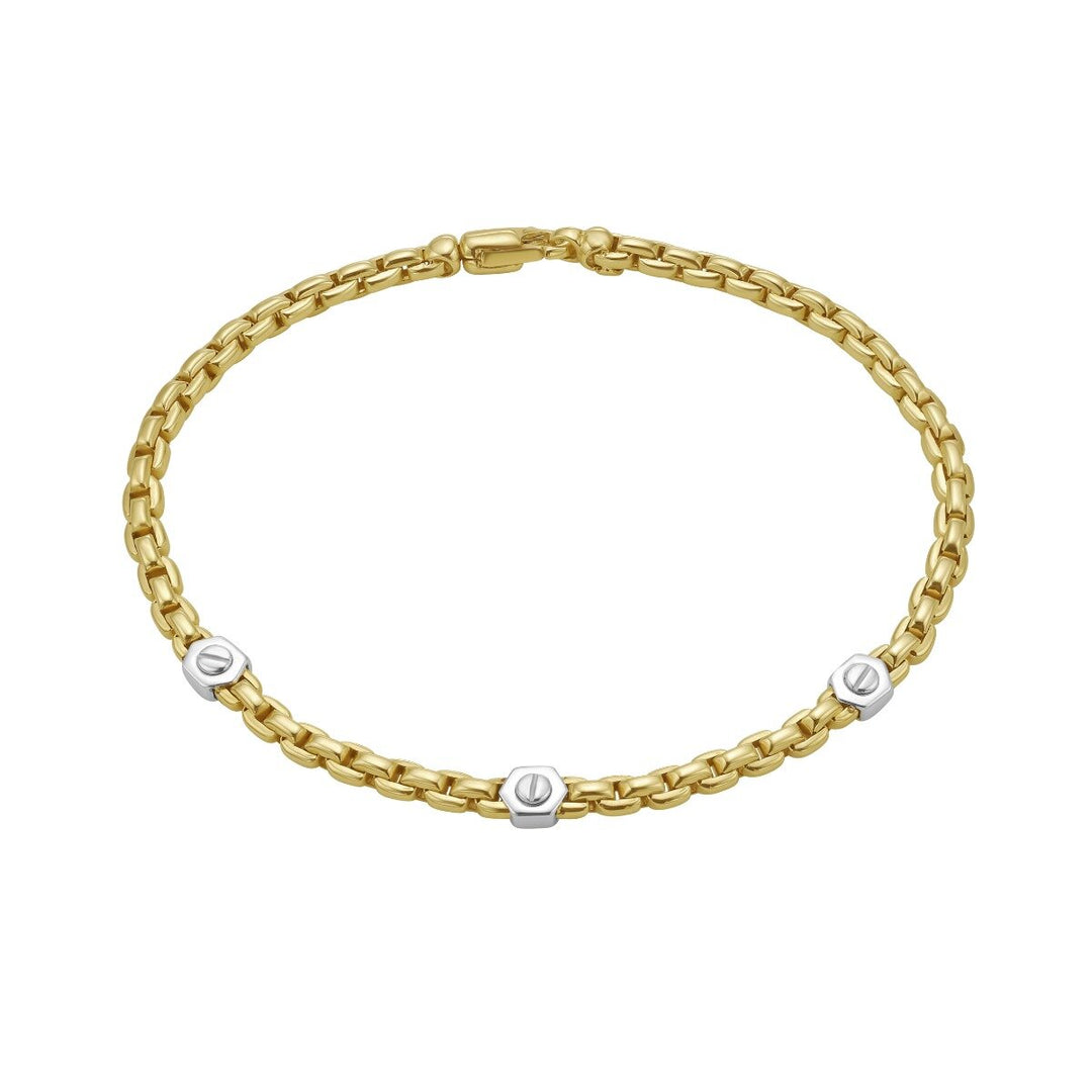 14K Hardware Venetian Bracelet, front view