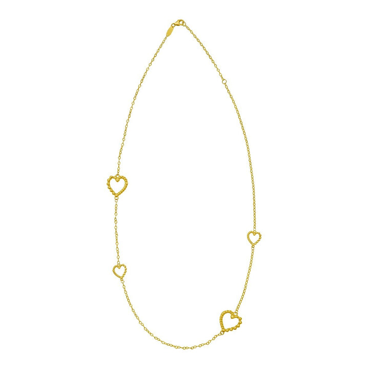 14K Heart Cable Necklace, view 2