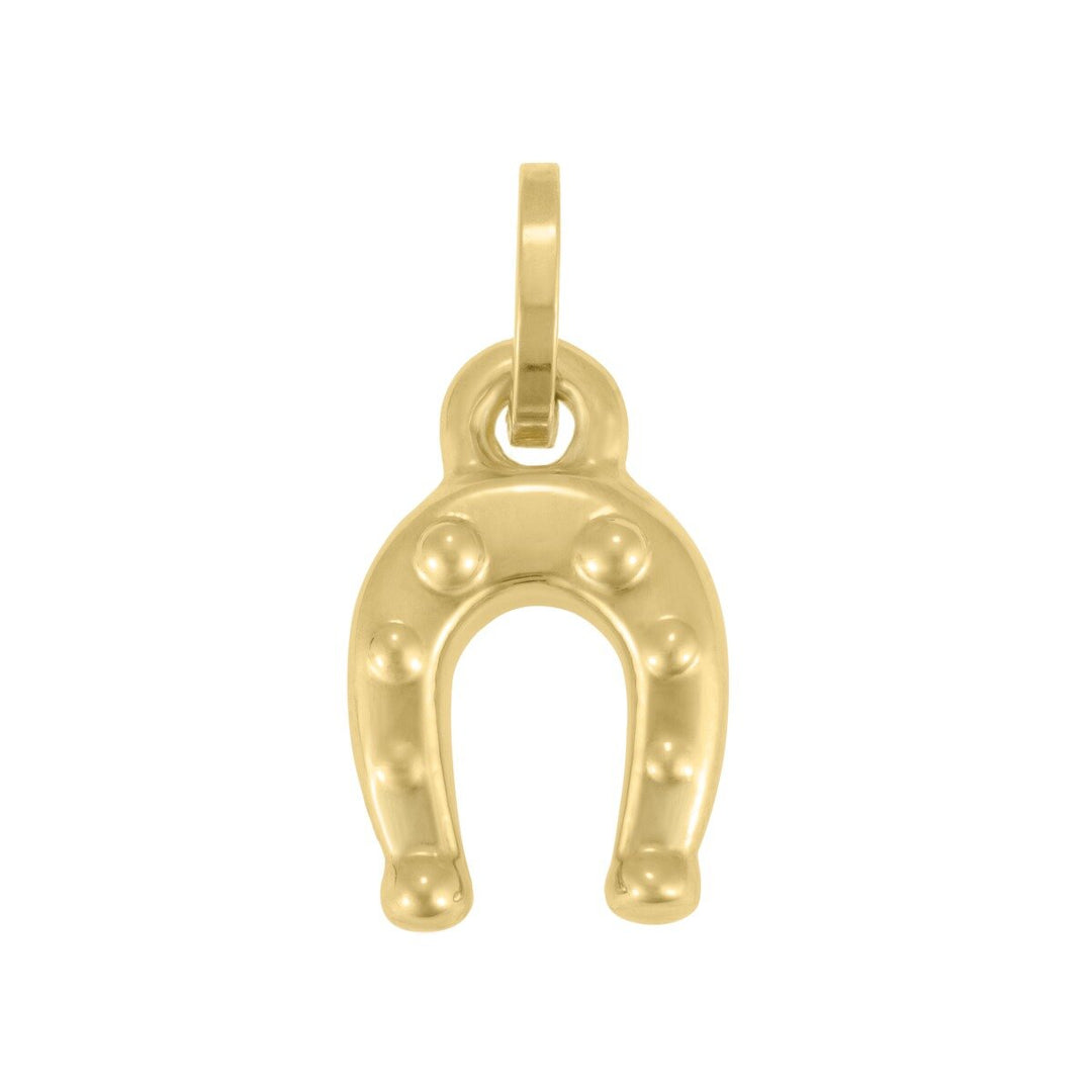 14K Horseshoe Charm, front view