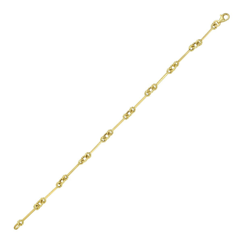 14K Italian Cable Bar & Link Bracelet, view 2