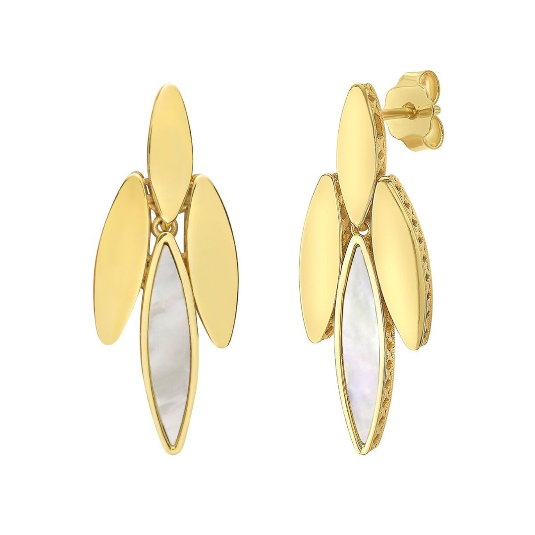 14K La Grand Dame Earrings, front view
