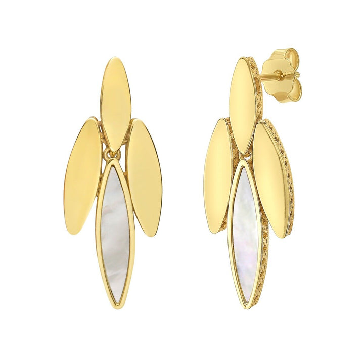 14K La Grand Dame Earrings, front view