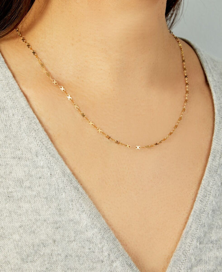 14K Large Infinity Link Necklace, view 2