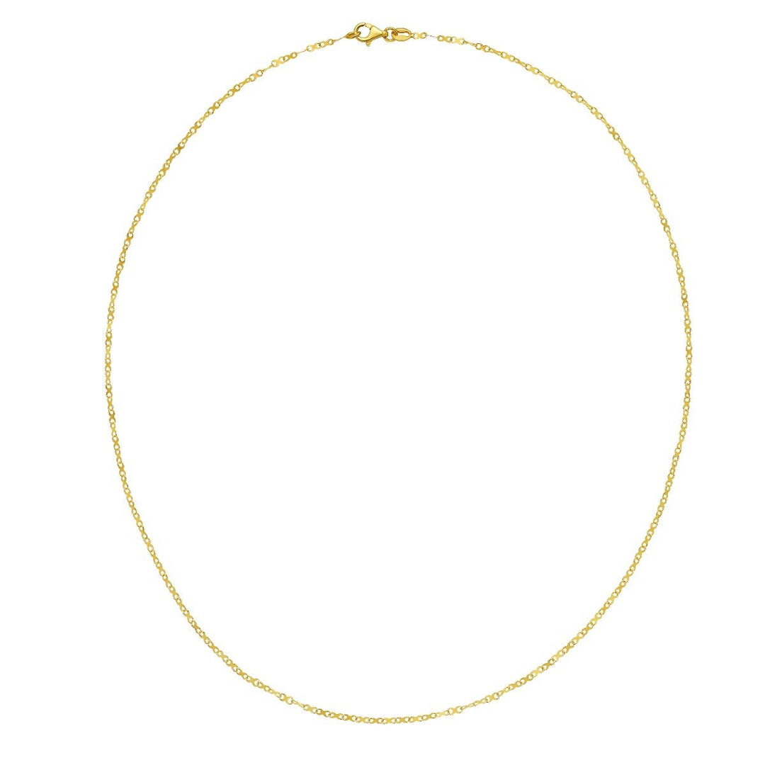 14K Large Infinity Link Necklace, view 3