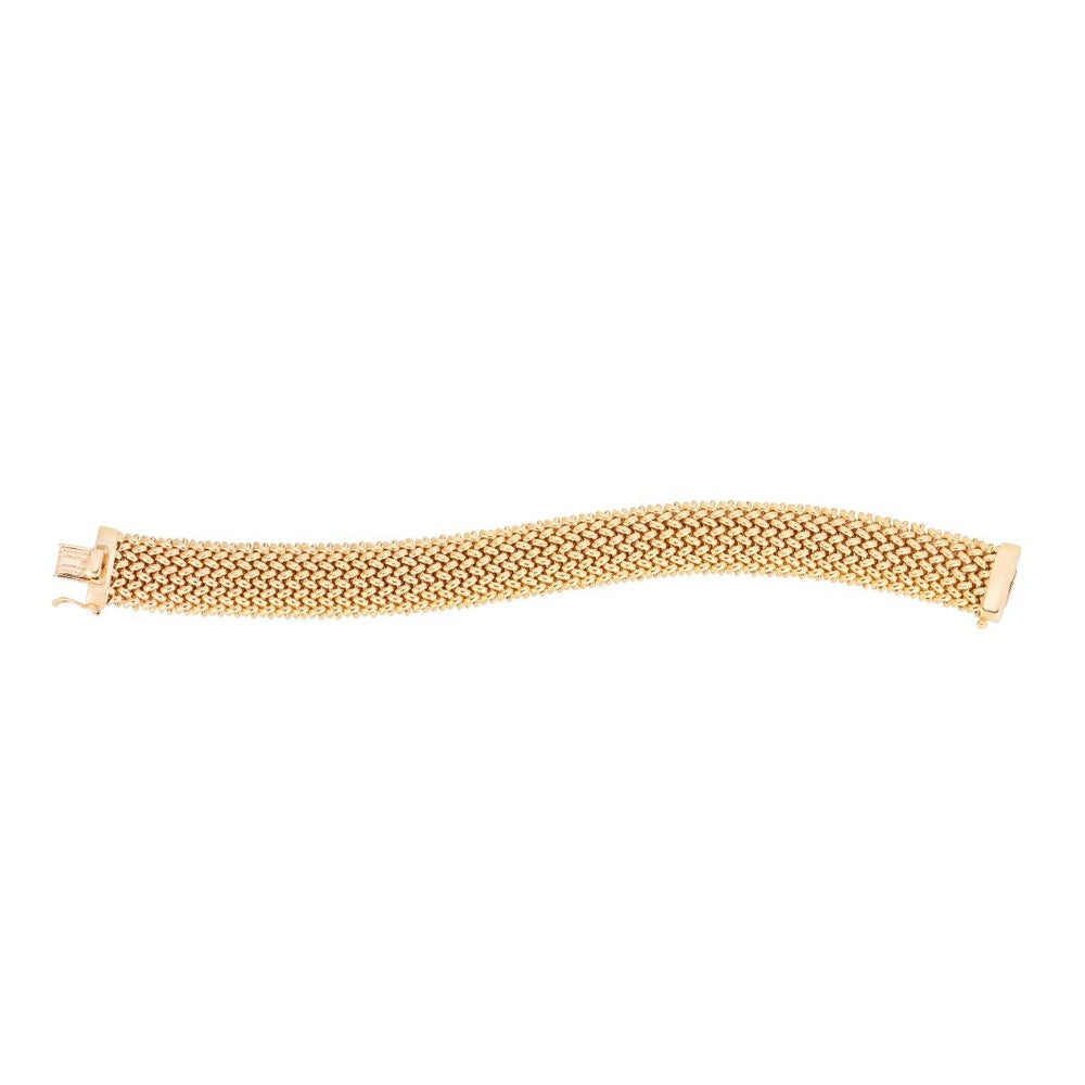 14K Large Mesh Rice Bracelet, view 2
