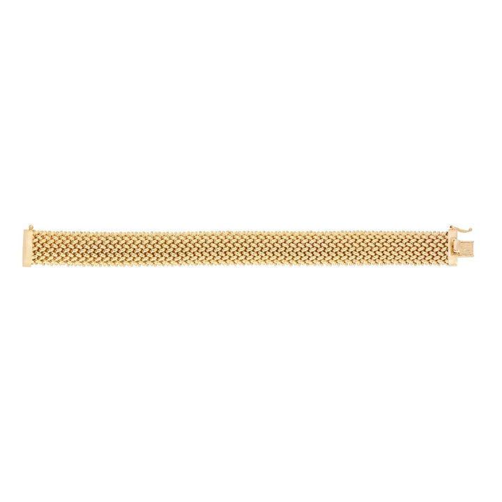 14K Large Mesh Rice Bracelet, view 3