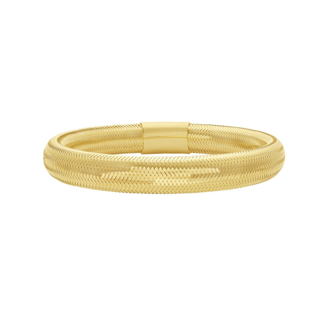 14K Large Stretch Mesh Bracelet, front view