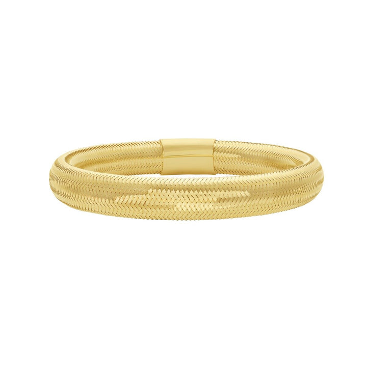 14K Large Stretch Mesh Bracelet, front view