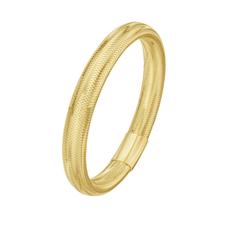 14K Large Stretch Mesh Bracelet, view 2