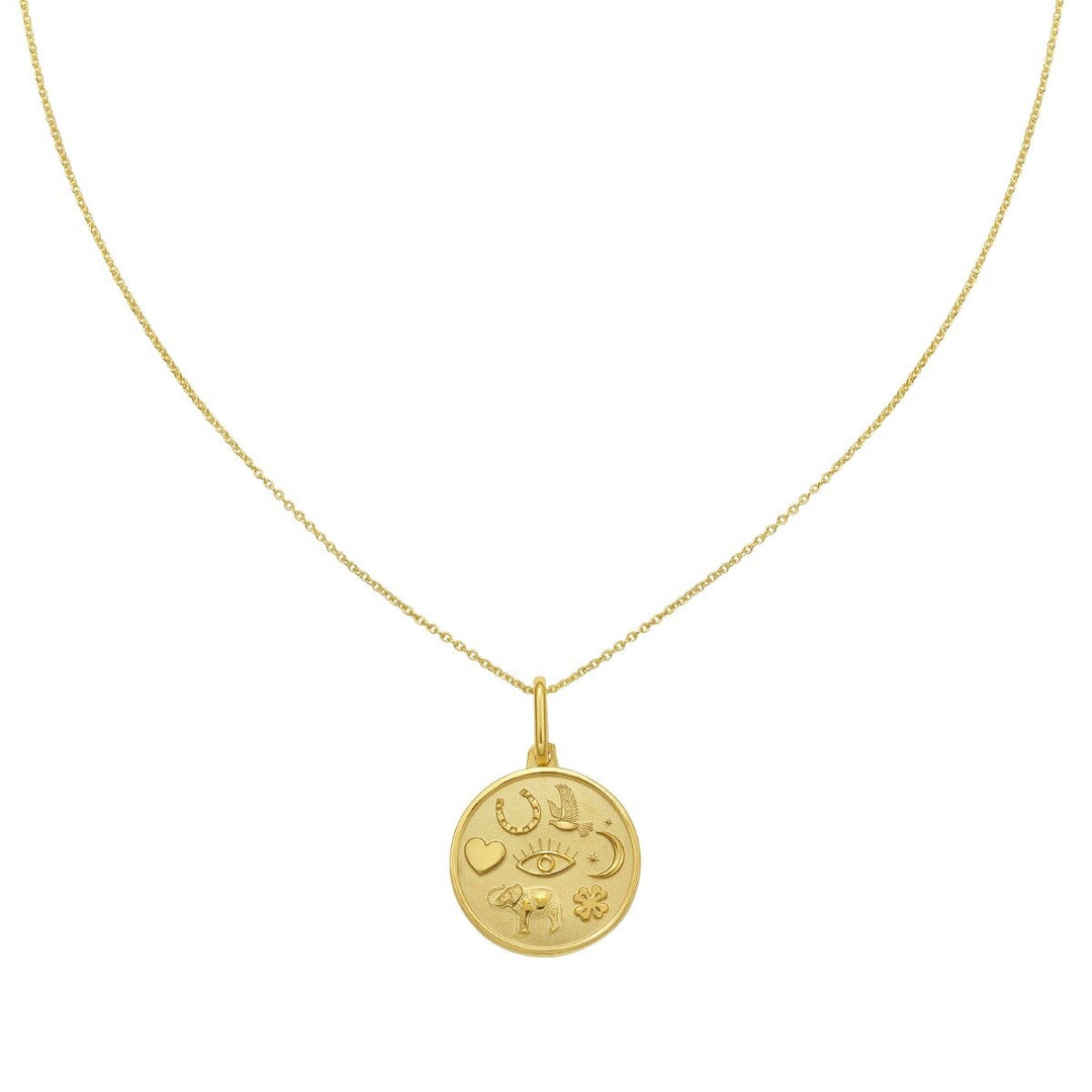 14K Lucky Charms Pendant, front view
