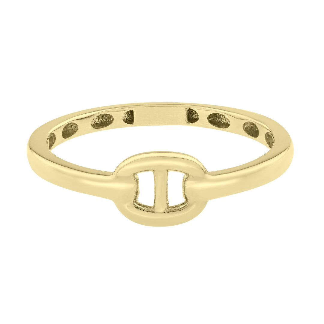 14K Mariner Link Ring, front view
