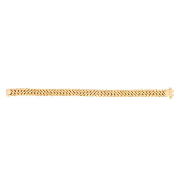 14K Medium Mesh Rice Bracelet, view 3