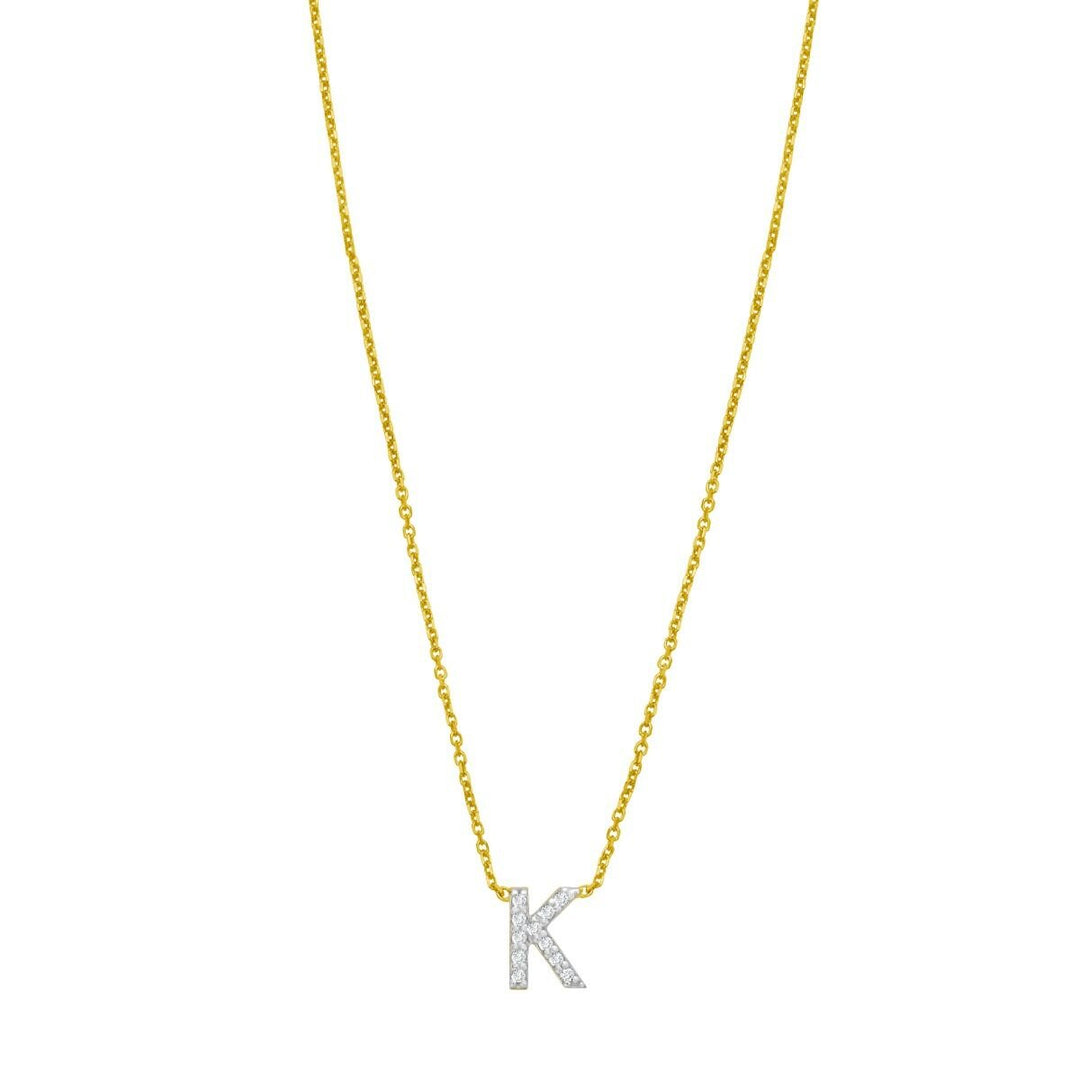 14K Mini Diamond Initial - ALL LETTERS, view 12